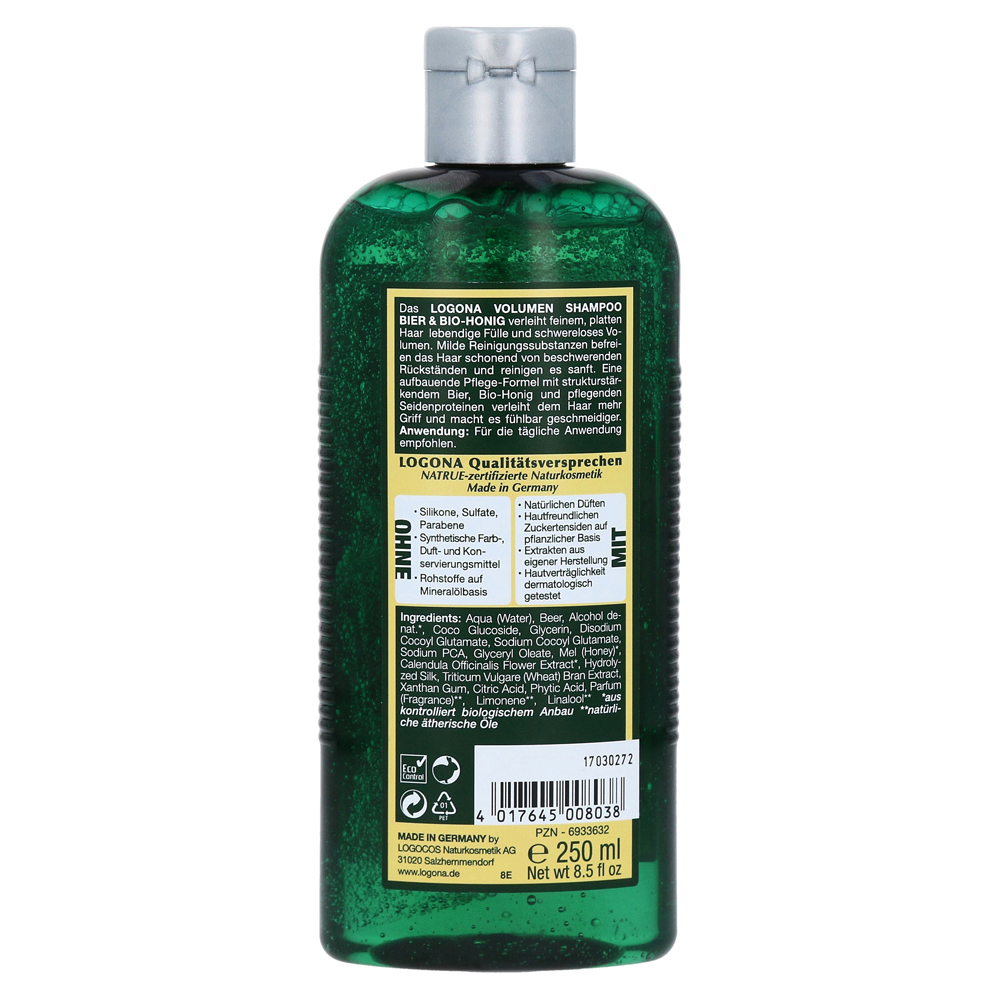 LOGONA Volumen Shampoo Bier & | Bio-Honig medpex Milliliter 250