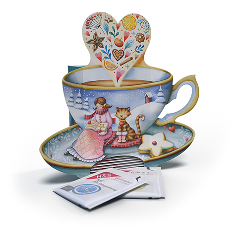 H&S Adventskalender Teezeit Tasse Filterbeutel 24 Stck