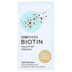 COSPHERA Biotin 10 mg Tabletten 365 Stck - Vorderseite