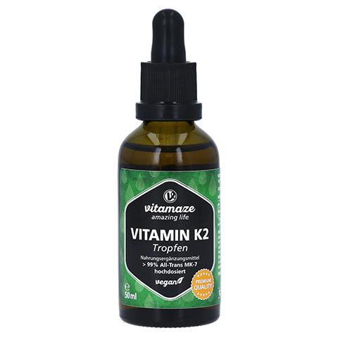 VITAMIN K2 MK7 Tropfen hochdosiert vegan 50 Milliliter