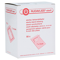 RUDAVLIES-steril Verbandpflaster5x7 cm 50 Stück