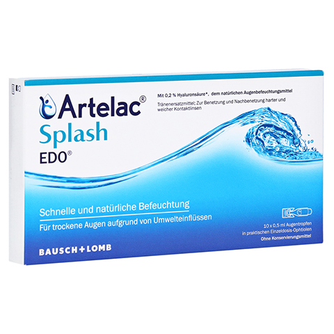 Artelac Splash EDO Augentropfen für trockene brennende Augen 10x0.5 Milliliter
