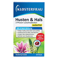 KLOSTERFRAU Husten & Hals Lutschtabletten 20 Stck - Vorderseite