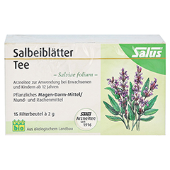 SALBEIBLTTER Arzneitee Salviae folium Bio Salus 15 Stck - Vorderseite