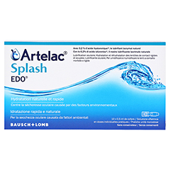 Artelac Splash EDO Augentropfen für trockene brennende Augen 10x0.5 Milliliter - Rückseite