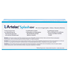 Artelac Splash EDO Augentropfen 60x0.5 Milliliter - Oberseite