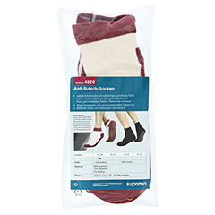SUPRIMA Anti-Rutsch Socken Gr.35/38 bordeaux 2 Stck