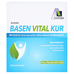 BASEN VITAL KUR plus Vitamin D3+K2 Pulver 20 Stck - Vorderseite