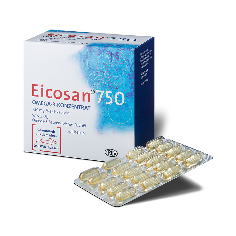 Eicosan 750 Omega-3-Konzentrat Weichkapseln 240 Stück