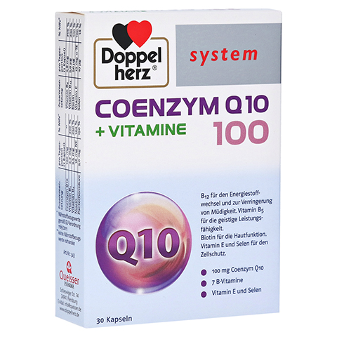 DOPPELHERZ Coenzym Q10 100+Vitamine system Kapseln 30 Stck