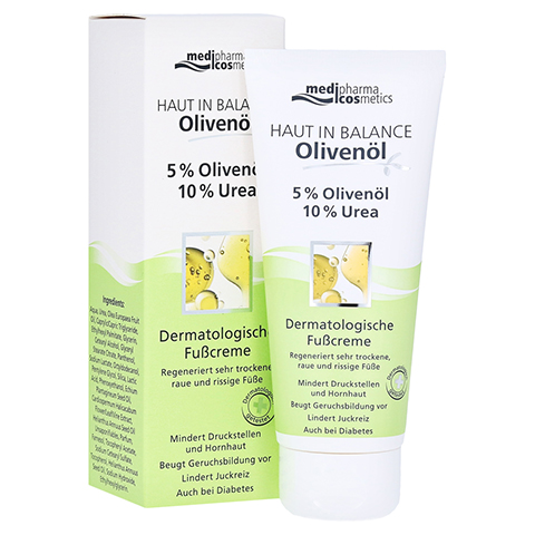medipharma Haut in Balance Olivenöl Dermatologische Fußcreme 100 Milliliter