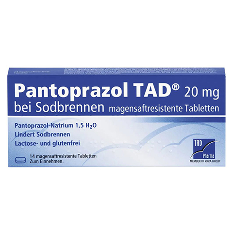 Pantoprazol TAD 20mg bei Sodbrennen 14 Stück