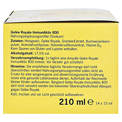 GELEE ROYALE ImmunAktiv 800 15 ml Trinkampullen 14 Stück - Rechte Seite