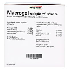 Macrogol ratiopharm Balance 30 Stück N2 - Unterseite
