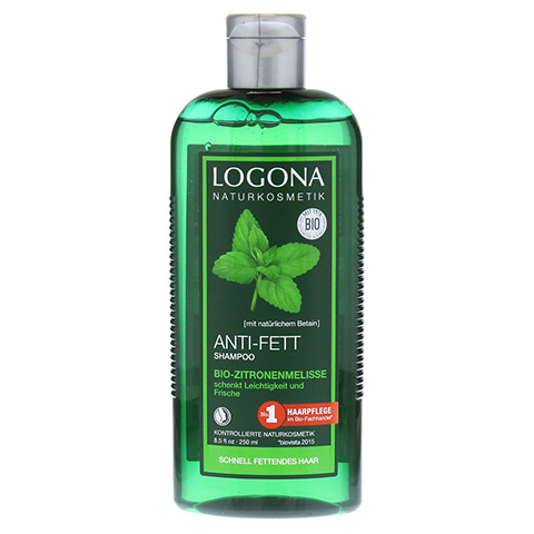 LOGONA Anti-Fett Shampoo Bio-Zitronenmelisse 250 Milliliter