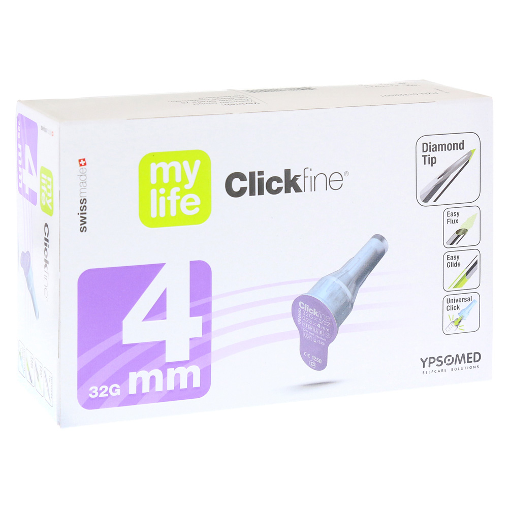 MYLIFE Clickfine Pen-Nadeln 4 mm 100 Stück