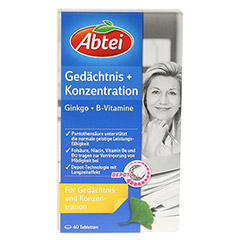 ABTEI Gedchtnis + Konzentration (Ginkgo + B-Vitamine) 40 Stck - Vorderseite