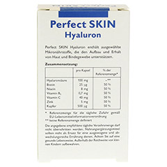 PERFECT Skin Hyaluron Grandel Kapseln 30 Stück - Rückseite