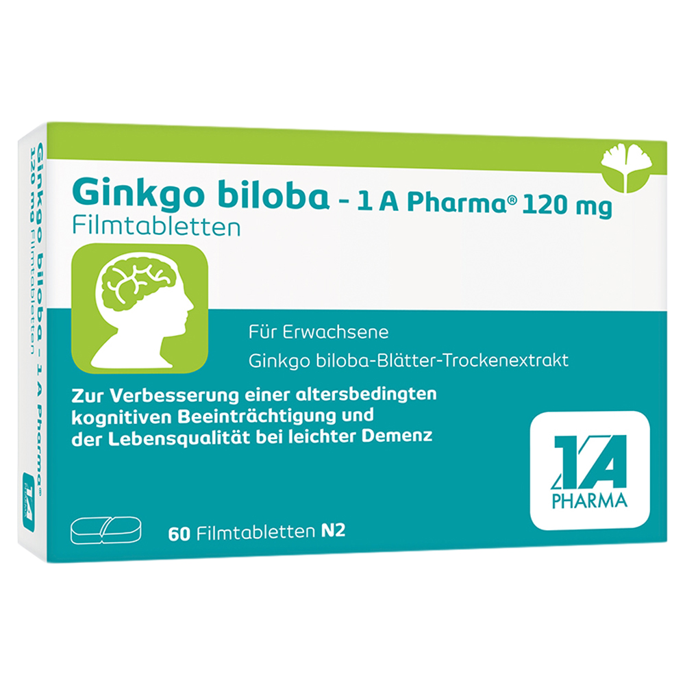 Ginkgo biloba-1A Pharma 120mg Filmtabletten 60 Stück