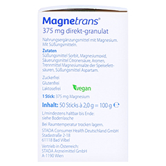 Magnetrans Direkt 375 mg Granulat 50 Stück - Rechte Seite