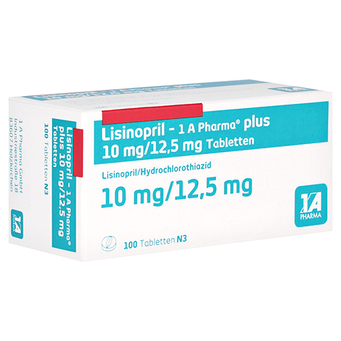 Lisinopril-1A Pharma plus 10mg/12,5mg 100 Stck N3