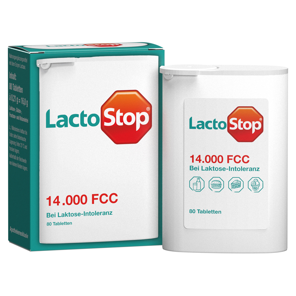 Lactostop 14.000 FCC Tabletten im Spender 80 Stück