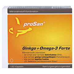 PROSAN Ginkgo+Omega-3 Forte Kapseln 120 Stück - Vorderseite