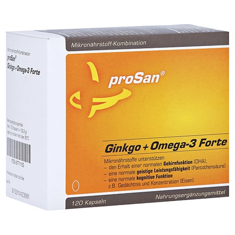 PROSAN Ginkgo+Omega-3 Forte Kapseln 120 Stück