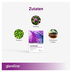 GLANDLINE M-PAUSE forte Menopause+Hopfen Kapseln 30 Stck - Info 3