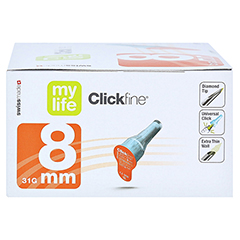 MYLIFE Clickfine Pen-Nadeln 8 mm 100 Stck - Linke Seite