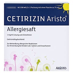 Cetirizin Aristo Allergiesaft 1mg/ml 150 Milliliter N2 - Vorderseite