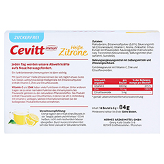 CEVITT immun heie Zitrone zuckerfrei Granulat 14 Stck - Rckseite