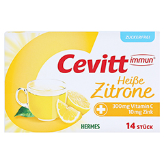 CEVITT immun heie Zitrone zuckerfrei Granulat 14 Stck - Vorderseite