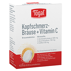 Togal Kopfschmerz-Brause+Vitamin C 20 Stck