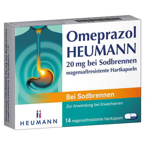 Omeprazol Heumann 20mg bei Sodbrennen 14 Stck