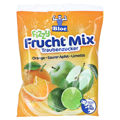 BLOC Traubenzucker Fizzy Frucht Mix Btl. 75 Gramm