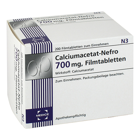 CALCIUMACETAT NEFRO 700 mg Filmtabletten 200 Stück N3