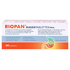 Riopan Magen Tabletten Mint 100 Stück N3 - Rückseite