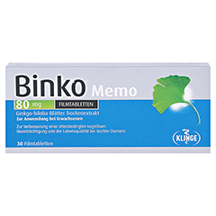 Binko Memo 80mg 30 Stck N1 - Vorderseite