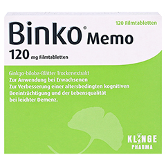 Binko Memo 120mg 120 Stück - Vorderseite