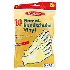 VINYL Einmal-Handschuhe gepudert Gr.S/M 10 Stck