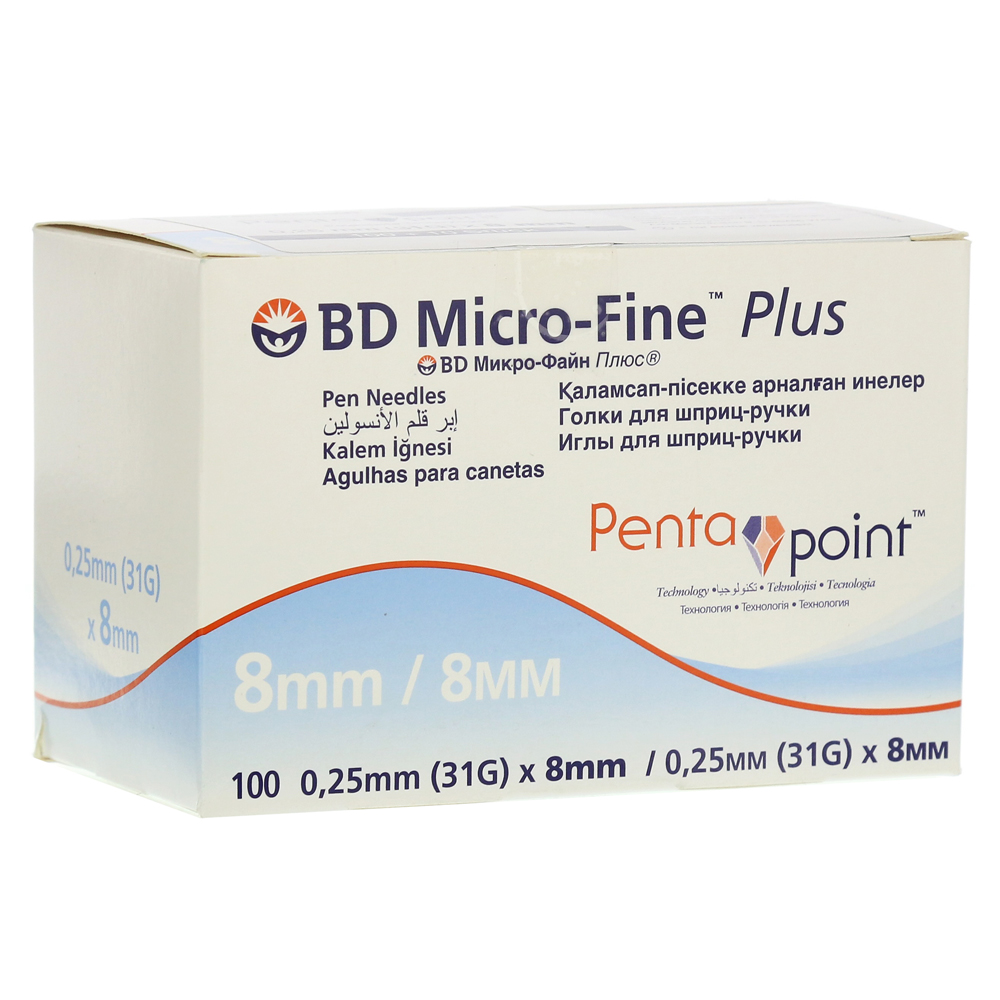 BD MICRO-FINE+ 8 Pen-Nadeln 0,25x8 mm 110 Stück