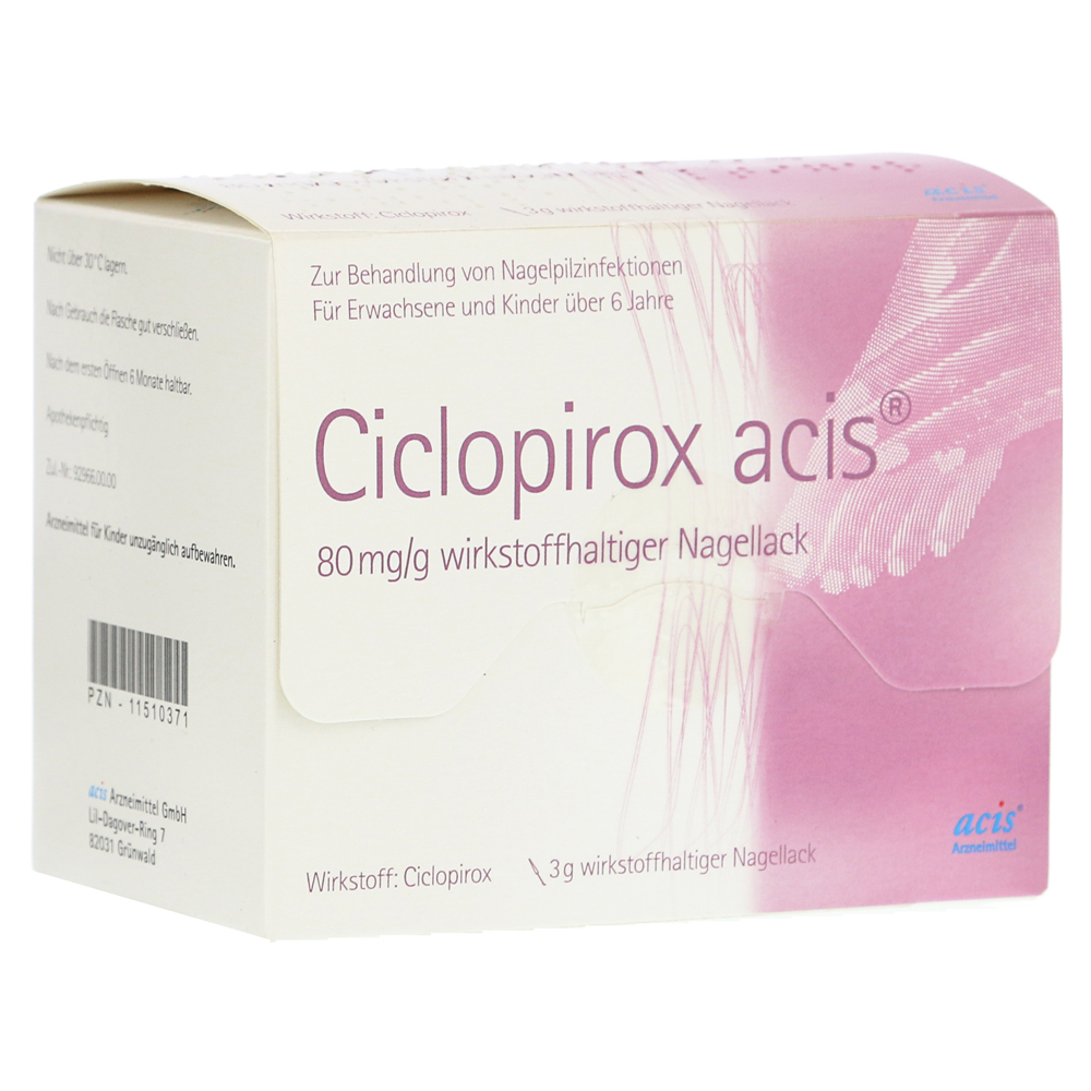 Ciclopirox acis 80mg/g Wirkstoffhaltiger Nagellack 3 Gramm