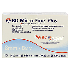 BD MICRO-FINE+ 8 Pen-Nadeln 0,25x8 mm 110 Stck - Vorderseite