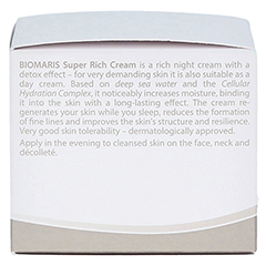BIOMARIS super rich cream ohne Parfum 50 Milliliter - Rechte Seite