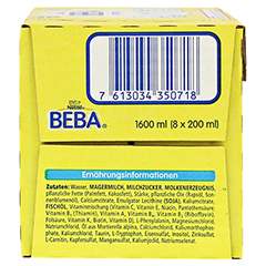 Nestle BEBA Optipro 1 trinkfertig 8x200 Milliliter - Rechte Seite