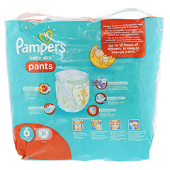 PAMPERS Baby Dry Pants Gr.6 extra large 16+kg Spar 21 Stck - Rckseite