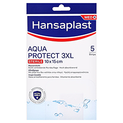HANSAPLAST Aqua Protect Wundverb.steril 10x15 cm 5 Stck - Vorderseite