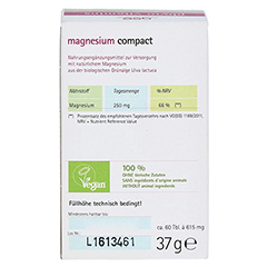 GSE Magnesium Compact Bio Tabletten 60 Stck - Rckseite