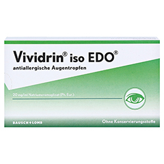 Vividrin iso EDO antiallergische Augentropfen 30x0.5 Milliliter - Vorderseite